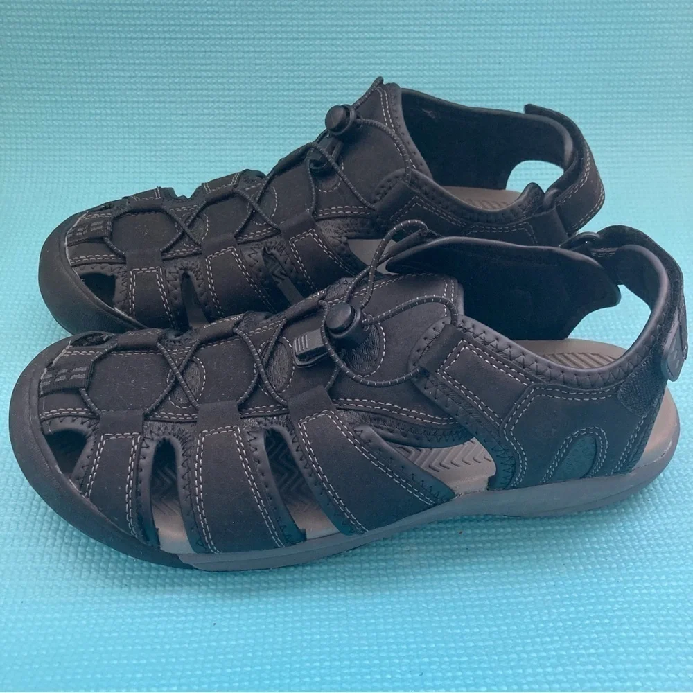 Khombu Travis Sandals Men’s Hiking Walking Closed Toe  1179295 Size 10M Black